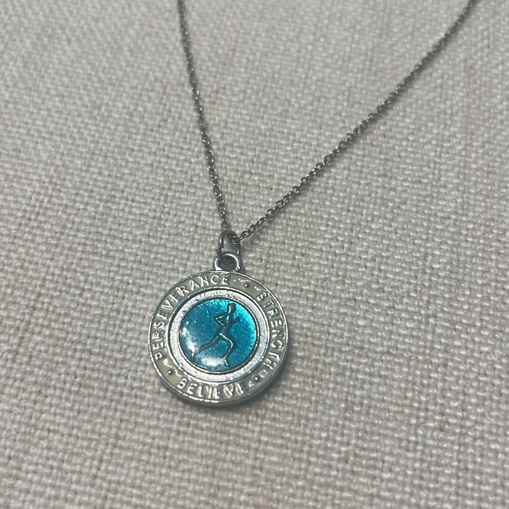 Running Necklace in Aqua/Turquoise